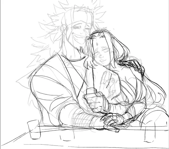 Hhhhh I love them so much 
#naruto #jiratsuna #wip 