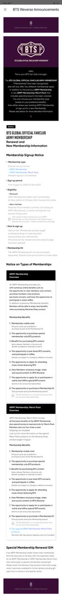 BTS GLOBAL FANCLUB ARMY MEMBERSHIP Renewal or New sign up Information. Tulisannya, Army bisa milih jenis membership nya. 
#BTS <a href="/BTS_twt/">방탄소년단</a>
weverseapi.weverse.io/static/shares/…