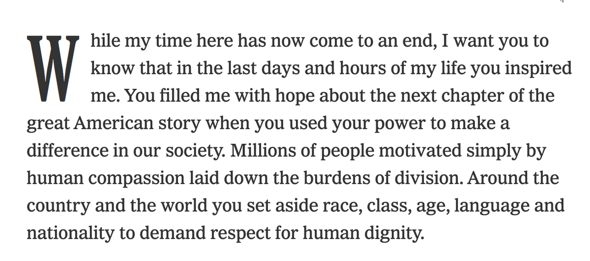 therecount's tweet photo. Rep. John Lewis's funeral is later today. He wrote these words to be published on this day. Give the larger-than-life icon's final words a good read before you go on with your day. https://t.co/hJC0vvqMX5 https://t.co/UNhdOvN9Vz