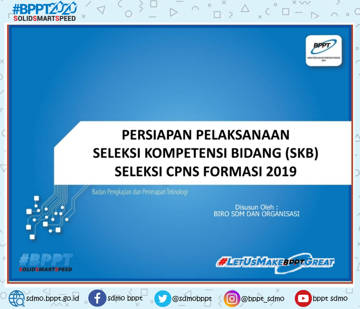 SdmoBppt's tweet photo. Selasa, 28 Juli 2020 telah dilaksanakan koordinasi persiapan pelaksanaan Tes SKB Seleksi CPNS BPPT TA 2019, yang dipimpin oleh Ir. Dadan Moh. Nurjaman, M.T. (Sekretaris Utama BPPT).
.
.
.
.
#bpptsdmo
#bppt2020
#bpptsolidamartspeed
#aoc_sdmo
#letusmakebpptgreat https://t.co/X7FlX54fuP