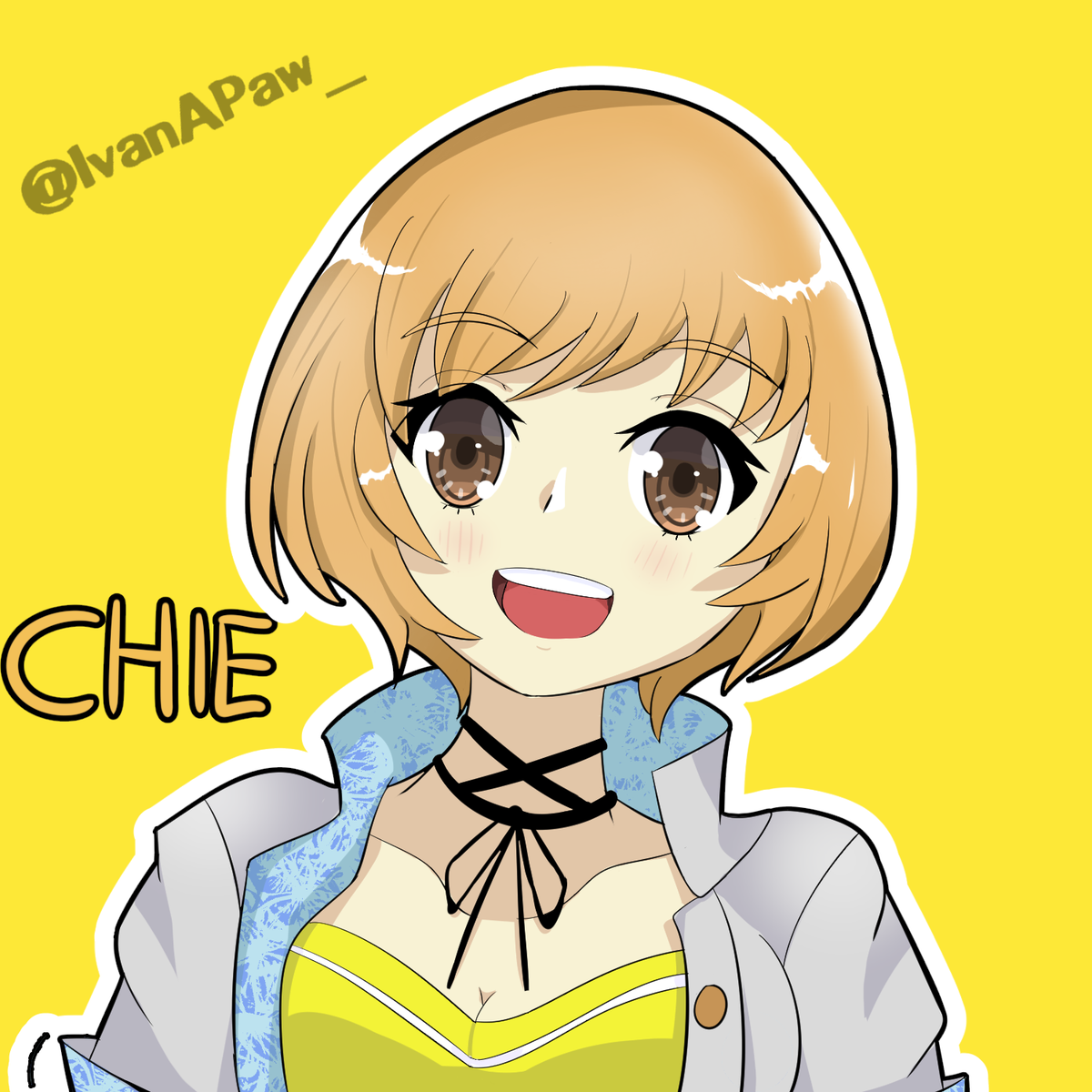Ivanpaw Commisions Open 73 Chie Birthday Of My Favorite Persona 4 Character 里中千枝誕生祭 里中千枝 Persona4golden