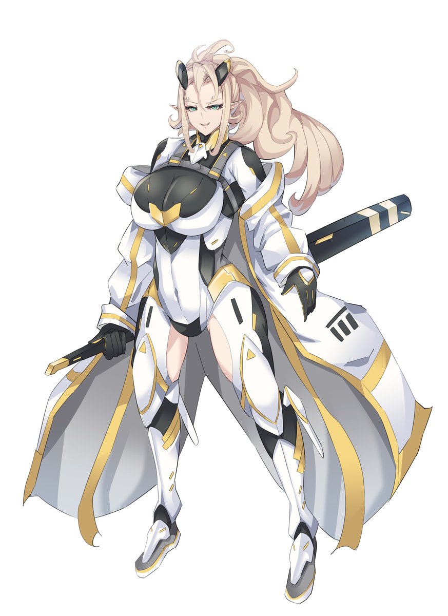 ট ইট র Baketu 創作 オリジナル キャラデザ練習絵 異世界 外宇宙 からやってきた目つき悪ハイエルフ騎士 異星人 Sf要素がファンタジー的な解釈されて絡み合っている世界観とか好きマンです