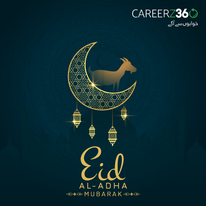 Wishing you a very happy &amp; blessed Eid-ul-Adha!

Stay safe, healthy and help those deserving ones who are looking forward for your generosity just as Allah SWT demanded us to be.

Eid Mubarak!!!

#careerz360 #jobsinPakistan #jobsinbangaldesh #Eidmubarik #eiduladha #hajj