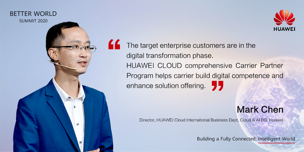 HuaweiCloud1's tweet photo. #HUAWEICLOUD has launched a Carrier Partner Program and shared the ecosystem of the cloud market to explore the implementation practices of #5G, #cloud, and #AI in the industry. More info: https://t.co/7dyItAvcti #BWS2020 https://t.co/JFEAJejxXU