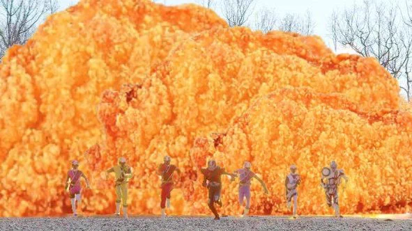 迫力満点のシーンだと思いきや･･･www大爆発の正体はあの食べ物？！www