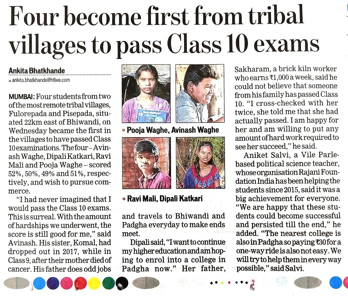 TeamRFIndia's tweet photo. Happy &amp; proud to share Four of our students have overcome all the barriers to become first in their entire village and community and Eleven students become first in the families to have cleared their SSC board exams 2020.
Thank you @lifeofapatrakar
And @htTweets ☺️
#sscresult2020 https://t.co/sWd5KZausU