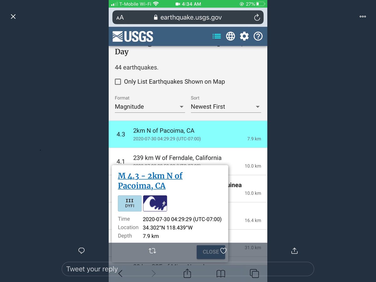 So much for the earthquake detection app ...
