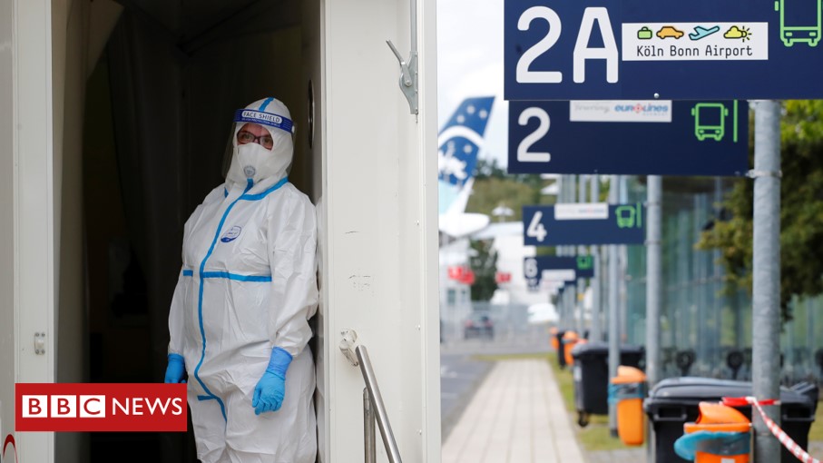 Iceland is offering travellers a choice: two weeks quarantine or a Covid-19 test Germany is planning compulsory tests at airports arrivals from high-risk countriesBut, the UK government says it currently has no plans to introduce airport testing http://bbc.in/CV19UKTravelTest