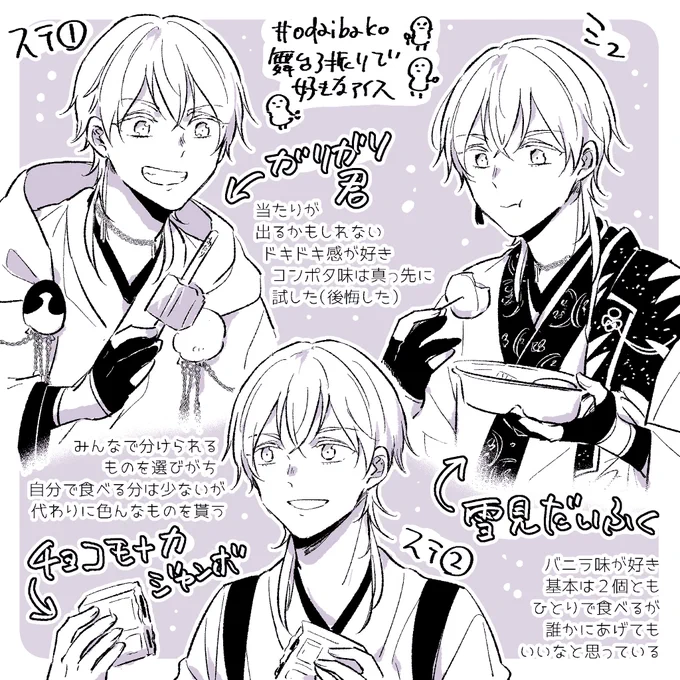 舞台3振りで好きなアイス(妄想)
#odaibako 
