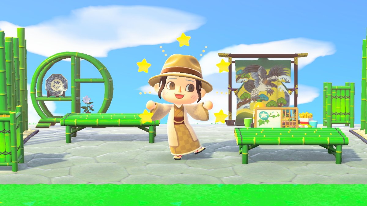 atumorisega's tweet photo. 着物と浴衣できた！！
帽子と色合わせるの大変。。。

 #どうぶつの森 #AnimalCrossing #ACNH #NintendoSwitch https://t.co/4nBXxGd0jX