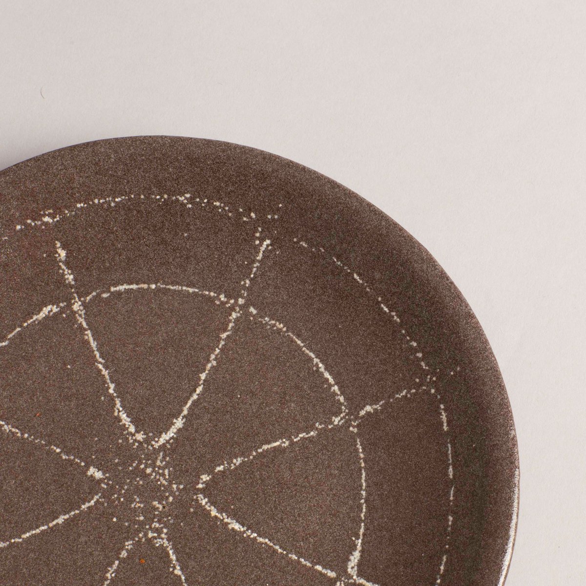 Frequency Plates are made with Sound Waves. After we create the patterns we transfer them onto clay and mould them into plates. Each plate has the frequency with which it was vibrated inscribed on the back. The plates come in three different sizes and two different types of clay.