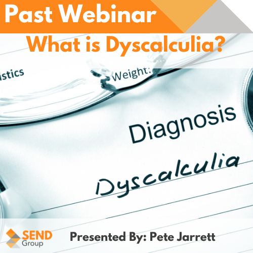 SENDGroupUK's tweet photo. Missed a Webinar? Interested in which Past Webinars we have available?
Check out this fantastic webinar from Speaker Pete Jarrett
What is Dyscalculia?
https://t.co/VjC31zfkZl https://t.co/7TJl3BX9KZ