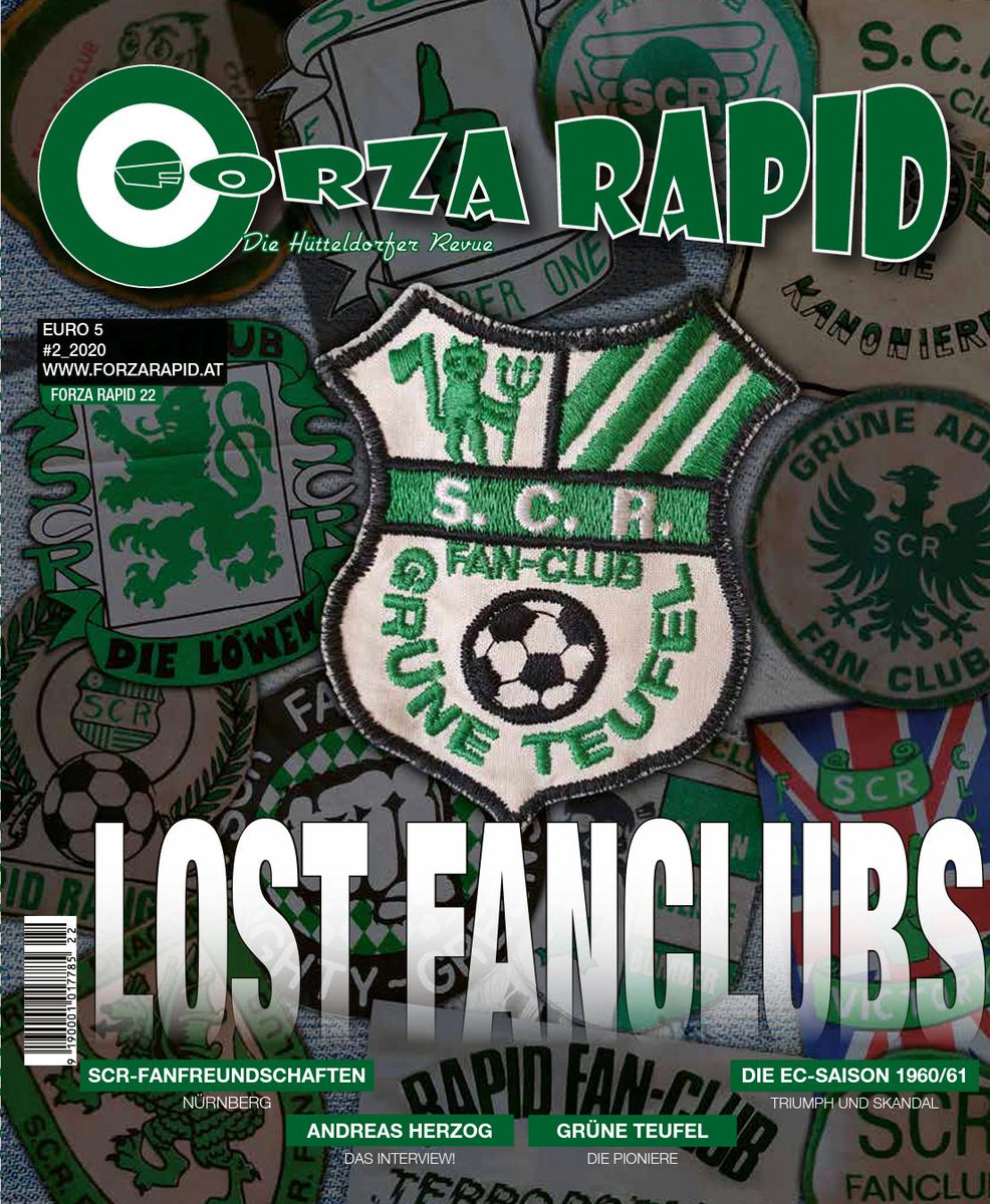 Coming soon: FORZA RAPID #22

INHALT:
-RAPIDS LOST FANCLUBS
-GRÜNE TEUFEL
-FANFREUNDSCHAFT NÜRNBERG
-ANDI HERZOG IM INTERVIEW
-DER CALIF 
-EC 1960/61
-RAPID GRÜN, FETZN SCHMANKERL, SAISON A-Z, und vieles mehr!

Zum Shop: forza-rapid.myshopify.com