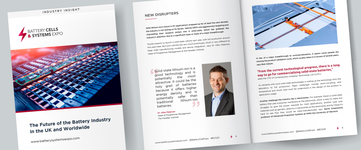 Our free Industry Insight is available for download. Learn about the future of the battery industry in the UK and worldwide.

Download here: batterysystemsexpo.com/industry-insig…

#BCS20 #VEX20 #ebook #download #industry #manufacturing #battery #cells #evs #pdf #vehicles #AMS20 #CUK20 #NTS21