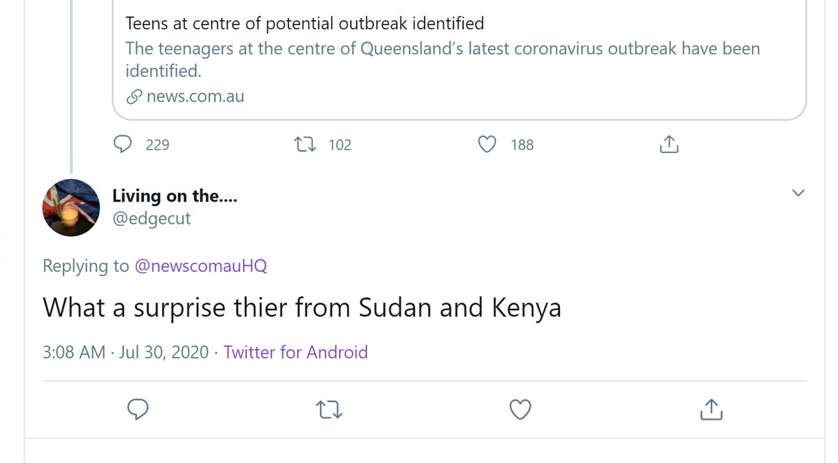 'It's not about race' volume 10 (from the very progressive 'good one',  @newscomauHQ):