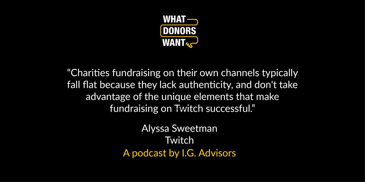 IG_Advisors's tweet photo. The latest episode of #WhatDonorsWant is live!
In this very special episode (broadcasted at #IoFFC), @rachelstefshef & @ErinNiimi interviewed @Alykkat & Daniel 'Kasper' Bong about how charities can use Twitch for fundraising success! 🎮🙌
Listen here: https://t.co/ddyXZiIuKB https://t.co/wIaHvQvJIh