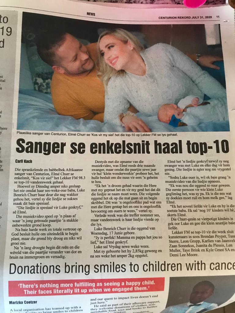 Baie dankie <a href="/RekordNewspaper/">Pretoria Rekord</a> Centurion <a href="/carlikoch/">carl i koch</a> vir die pragtige artikel! 

kos vir my siel: <a href="/VaughanGardiner/">Vaughan Gardiner</a> <a href="/HugoLudikFans/">Hugo Ludik</a> <a href="/elmechurr/">Elme Churr</a> @musestudios  

foto en grimering: @photos4eva