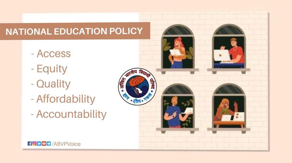 ABVPVoice's tweet photo. The Indian student is talented and aspirational. The National Education Policy is exactly going to give much needed wings to their aspirations by focusing on Accessibility, Equity, Quality, Affordability, and Accountability. 

#NEPForBharat https://t.co/6yzcmB3jAC