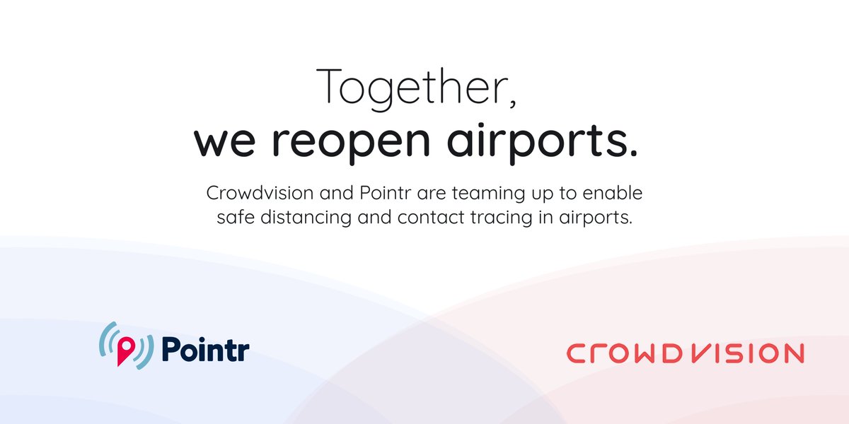 CrowdVision and Pointr are teaming up to enable safe distancing and contact tracing in airports. #airportsafety #covid19innovation
