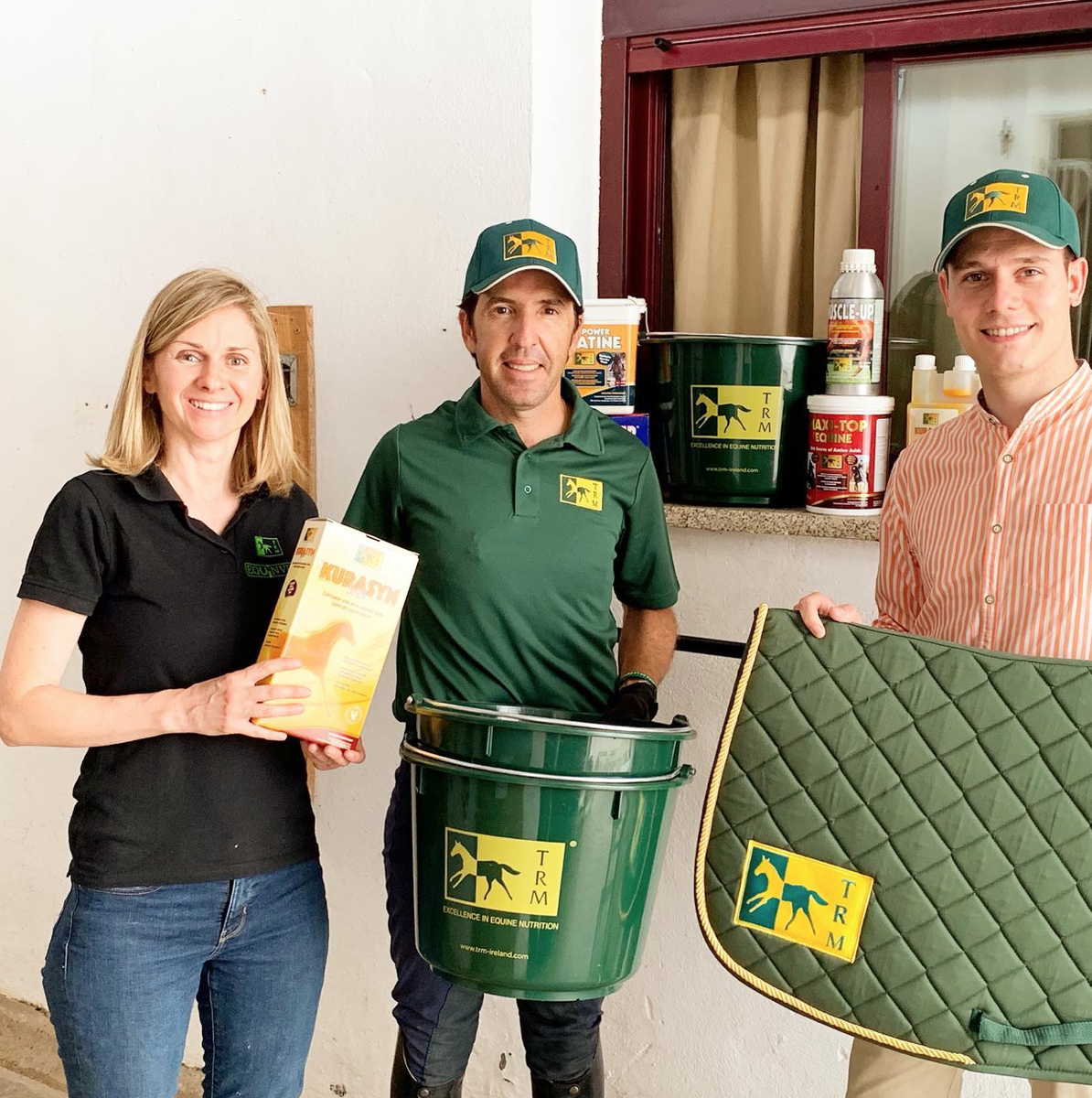 TRMAmerica's tweet photo. Olympic rider, #TRMAmbassador Claudio Castilla Ruiz and his horses 🐎🤩

TRM Spanish distributors Equinvest listed Claudio's yard to present him with his TRM supplement order. 

We think that grey horse really wants some of the MAXI-TOP EQUINE 😋 https://t.co/SyzOeaTxJ7