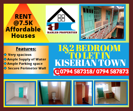 BarlesKenya's tweet photo. BEST AFFORDABLE HOUSES IN KISERIAN TOWN
JIMROSE APARTMENT 1 &amp; 2 BEDROOM HOUSE TO LET.
Very Few Houses Remaining.
Now Letting at Kes. 7,500 per month
To View Call us on 0794 587318 or 0794 587873.
ALL ARE WELCOME
#LetWithBarles
#AffordableHouses
#StaySafe https://t.co/IabfvnczBj