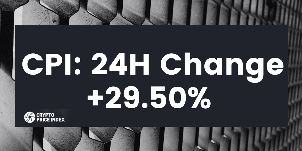index_price's tweet photo. CPI: 24H Change +29.50% 🔥🔥

CPI can be traded on HotBit. If you want to stay up to date with the CPI token and Crypto Price Index, then visit our website and follow our social media channels - https://t.co/qnnrvH6aJp
 
#Crypto #Blockchain #Bitcoin #Cryptocurrency #CPI https://t.co/YZj3iloHPS