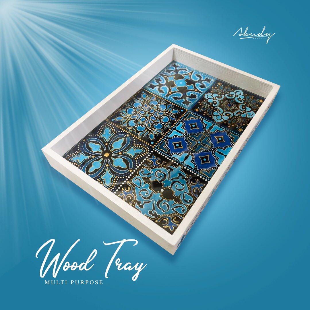 AbudyMaldives's tweet photo. Size: Medium
Color: Blues & Black
#handpainted #woodentray #multipurposetray #madeinmaldives #homedecor #homedecorideas #homeinspiration #dhivehiufehdhun #dhivehiufehdhumeh
#abudymaldives2020 #breakfasttrays #breakfastinbed #tilearttray #dhivehiufehdhun #amillaufehdhun https://t.co/EouoTM1O77