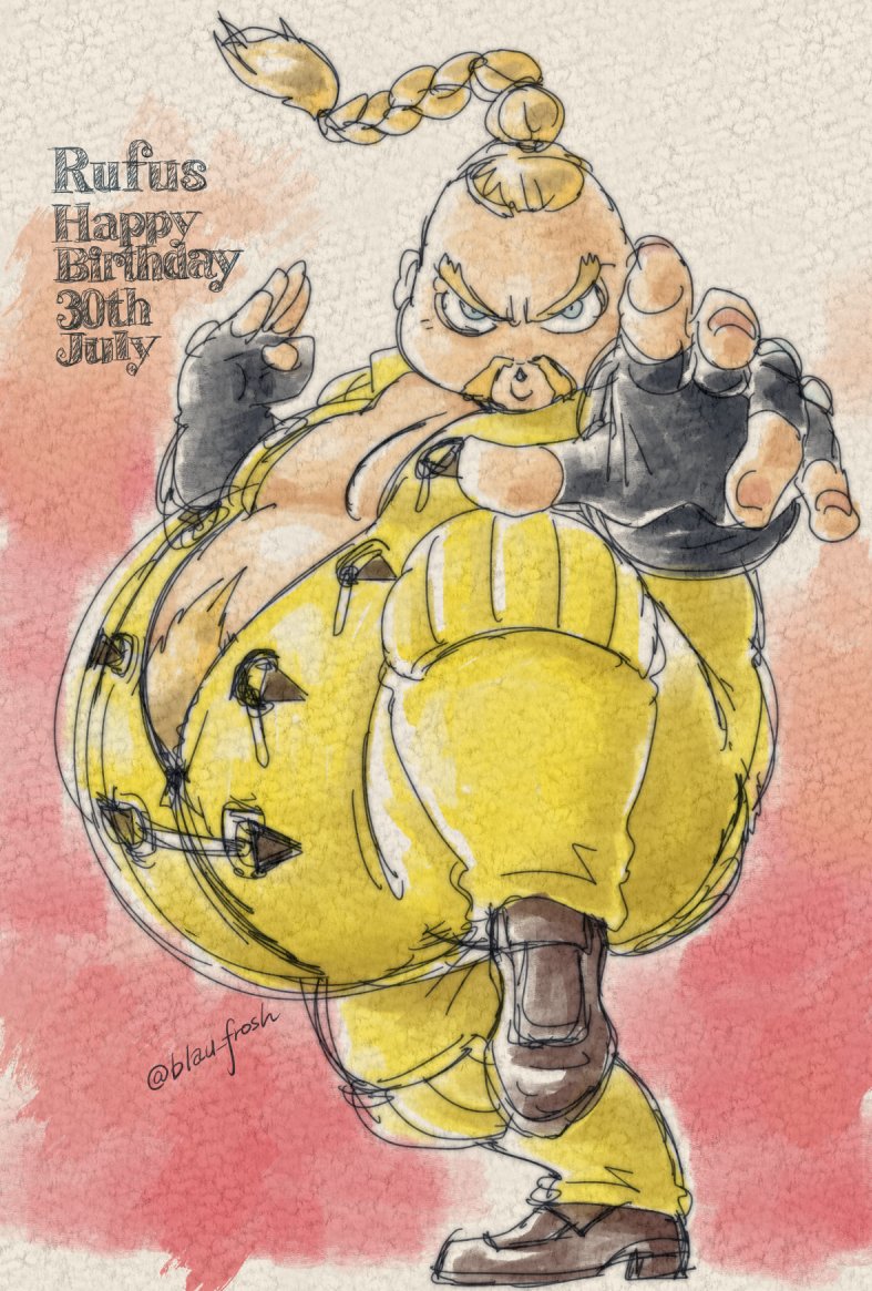アンジー 7月30日はストリートファイターシリーズのルーファスさんの誕生日です おめでとうございます Oo 描く時間とれなくてラフっぽくてごめんよルーフ Streetfighter 格ゲーキャラ描こうぜ