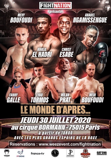 FF_Boxe's tweet photo. Rendez-vous ce soir dès 18h pour "Le monde d'après" et 9 combats de boxe professionnelle au Cirque Bormann (75015 Paris) et sur @francetvsport 🎉
La boxe revient avec la nouvelle génération française !🥊
#retour #boxepro #France #Paris https://t.co/2TRjOgrhvJ