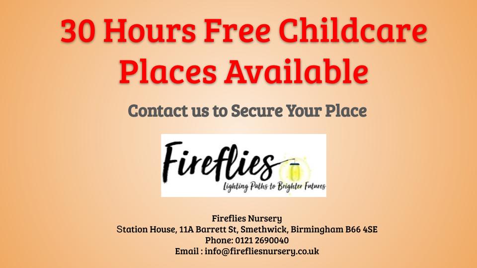 tweetfireflies's tweet photo. #FirefliesNursery#Free 30 hours#Childcare#Smethwick#Sandwell https://t.co/4wrJU4hQwa