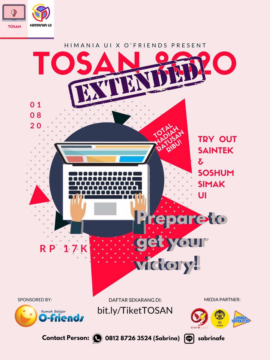 himaniafiaui's tweet image. #infotryout #tryoutsimakui #tryoututbk #2020jadimaba #universitasindonesia #mabaui #tryoutonline #simakui #simakui2020 #utbk2020 #masukui #mahasiswaui #tryoutmudah #belajaronline #tryoutnasional #tryoutdirumah #tryoutakbar #latihansoal #tryoutptn