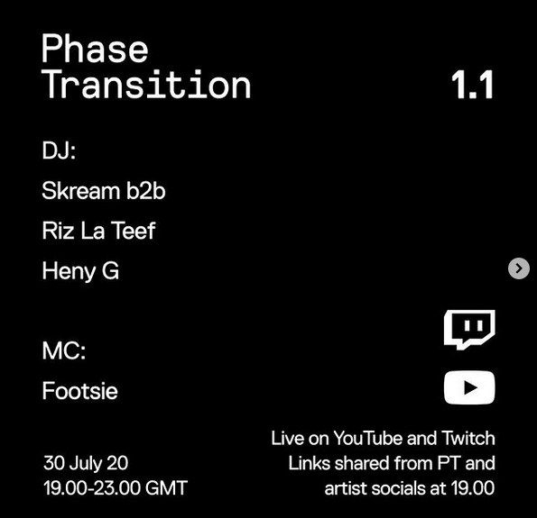 Tonight. Live stream B2B <a href="/RIZLATEEF111/">RIZ LA TEEF</a> with <a href="/Footsie/">Farda Waz ❤️💛💚</a> + Heny G. Kicks off 7pm UK time on <a href="/YouTube/">YouTube</a> and <a href="/Twitch/">Twitch</a> 
Links here: linktr.ee/skream
<a href="/dicefm/">DICE</a> sign up: link.dice.fm/vPGbghvaw8