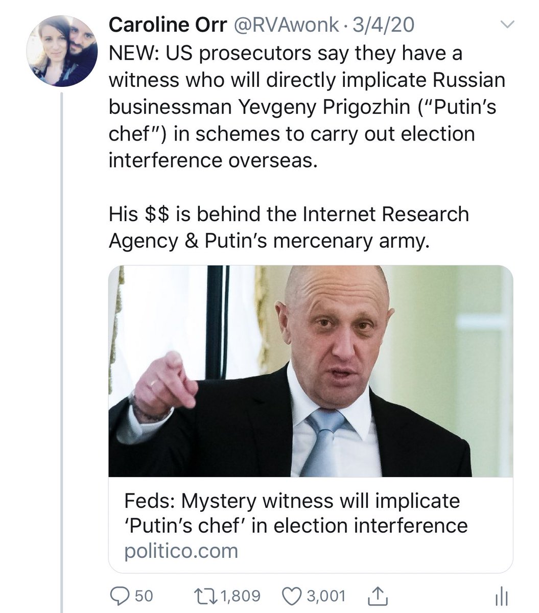 A US court was *supposed* to hear testimony from a “secret witness” who reportedly had specific knowledge of Prigozhin’s plans to use Wagner Group to interfere in elections outside of the US. But that never happened because ... (cont.)
