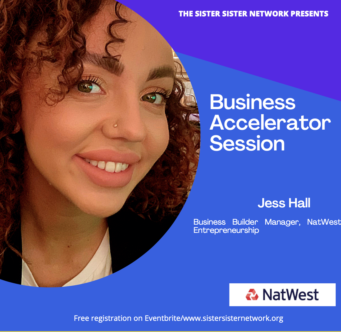SisterSisterNet's tweet photo. Less than a month to our business accelerator session with NatWest for entrepreneurs and budding entrepreneurs.

Hope to see you there.

#femaleled #sistersisternetwork https://t.co/nkB4czio8Q