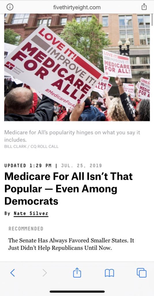 Democrats didn’t reject Medicare for All because of our “corporate donors”Dems rejected it because its bleeding support the more information is known abt it And Logistically is more complicated than other universal plans