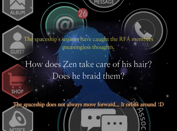 sakusakss's tweet photo. jumin thinks of zen and his hair,,, #zumin canon https://t.co/TyUj8XoEH0