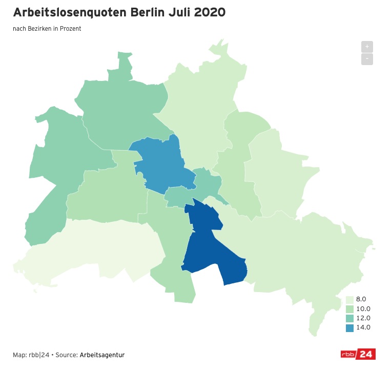 A Thread From Rbb24 Die Arbeitslosenquote Liegt In Berlin Aktuell Bei 10 8 Prozent Im Juli 19 Lag Sie Noch Bei 8 0 Prozent Ein