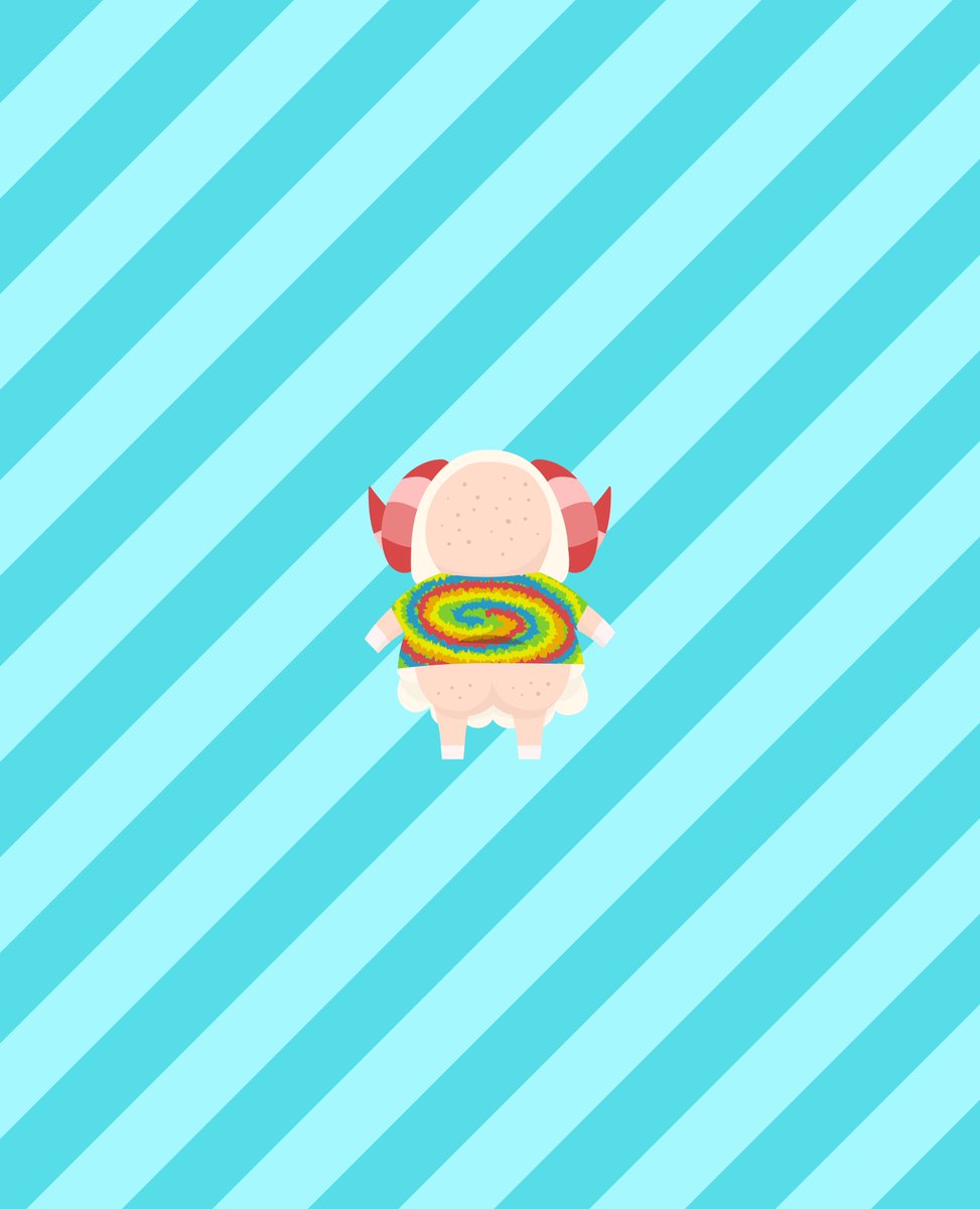 ちゃちゃまるの羊毛 夏にぴったりな涼し気なデザインです 壁紙やアイコンなどにどうぞ