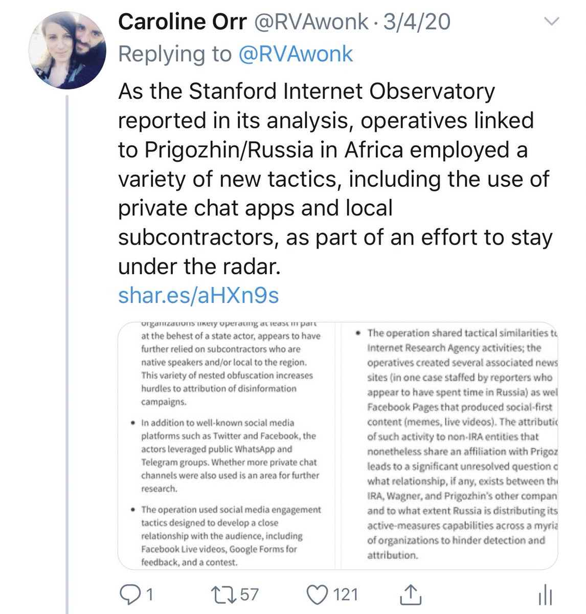 Prigozhin & his companies have successfully interfered in elections in countries like Madagascar, often using a combination of traditional military/mercenary tactics and information warfare, including working with local contractors to produce believable disinfo disguised as news.