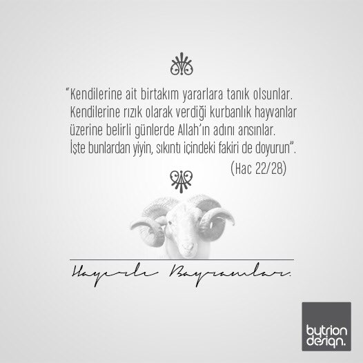 Hayırlı Bayramlar #KurbanBayramı