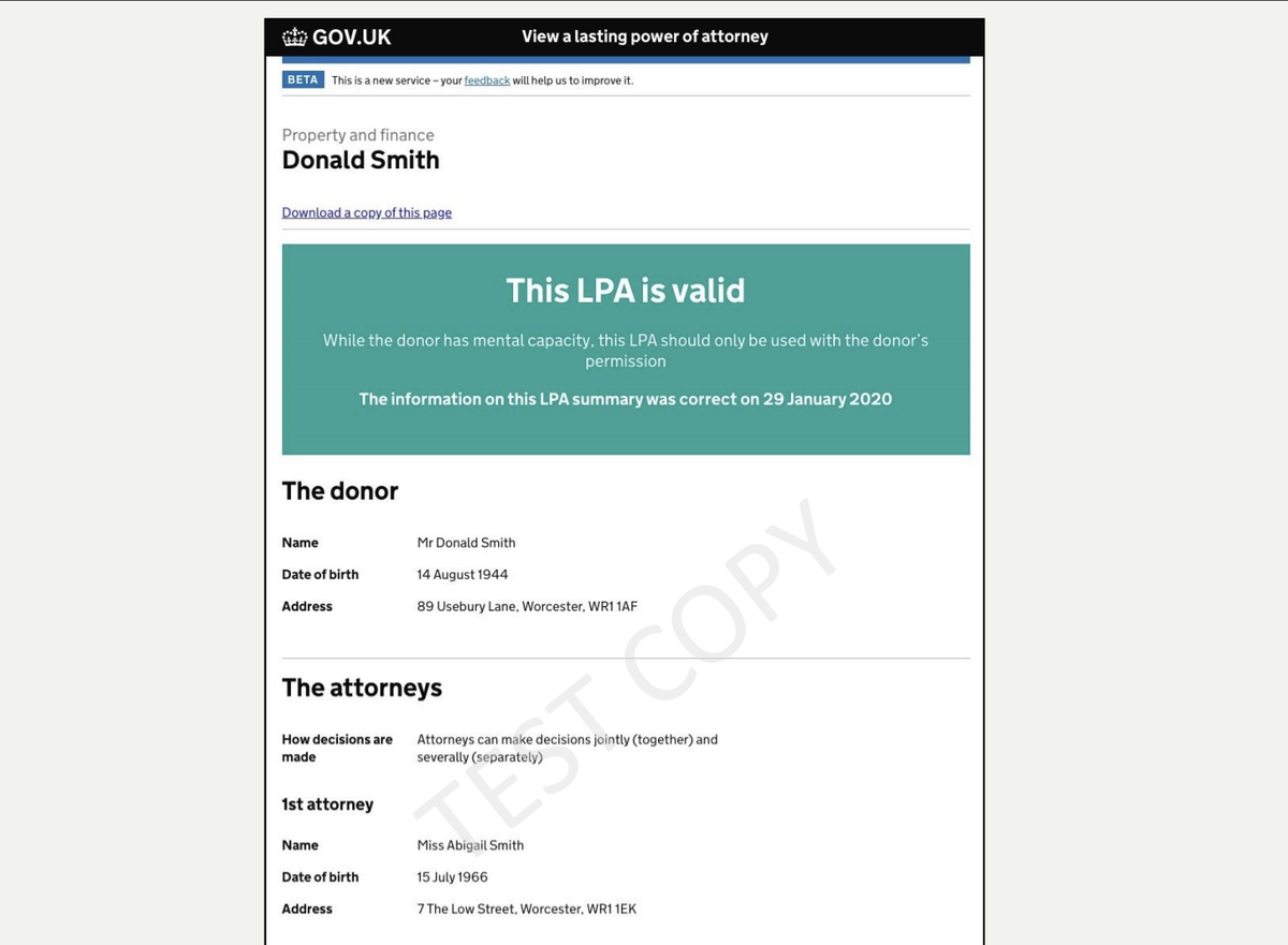 Let’s compare this to Lasting Powers of Attorney. The  @OPGGovUK have just announced a new ‘Use a lasting power of attorney’ service which allows people or organisations to view a summary of an LPA. https://www.gov.uk/use-lasting-power-of-attorney