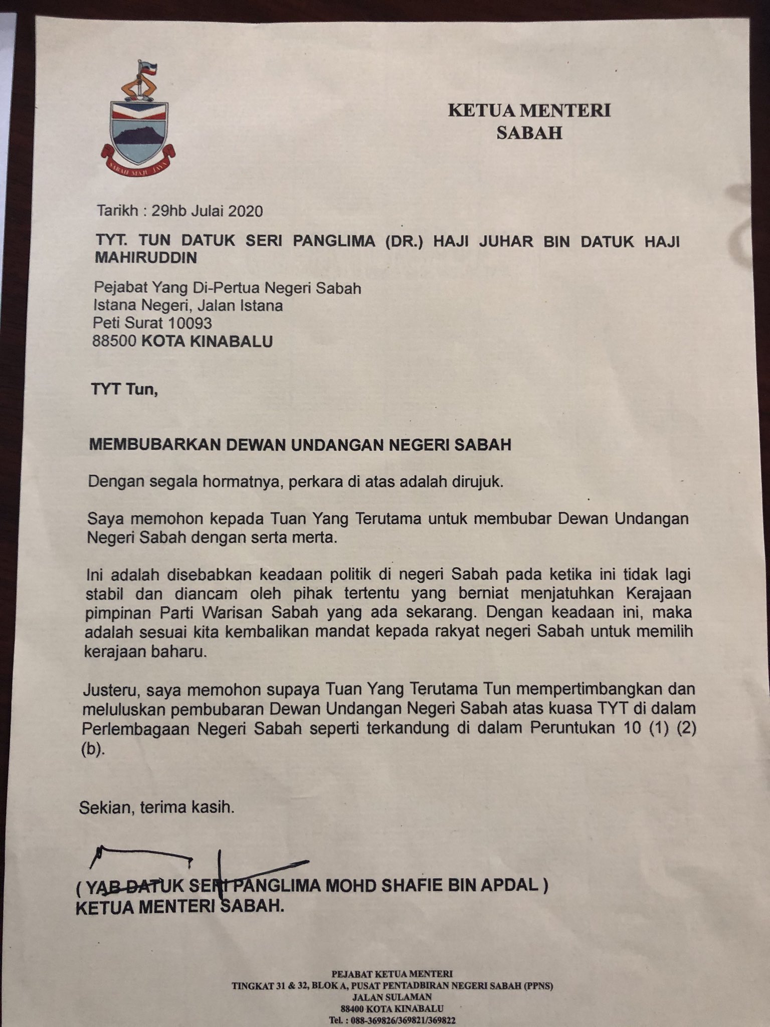 Surat Cawangan Bn Lahad Datu Surat Calim