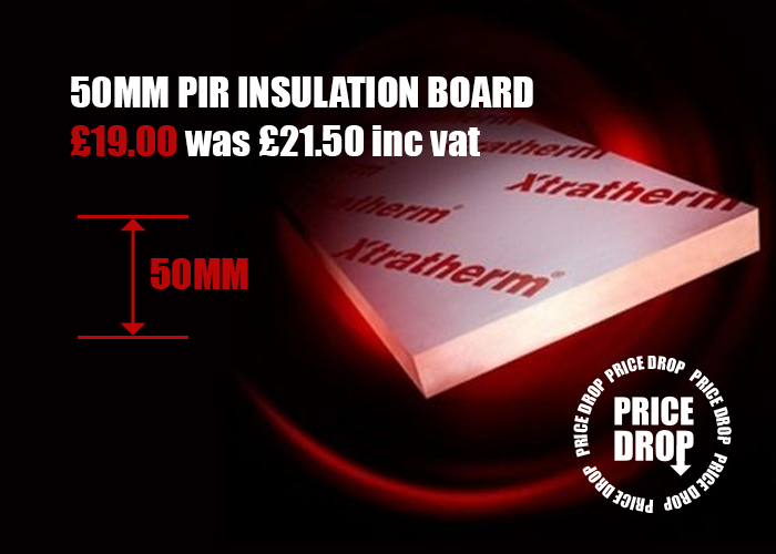 iCompareLtd's tweet photo. *** PRICE DROP ***

50mm PIR Insulation Board.

Was £21.50 now £19.00 inc vat.

Limited availability. Hit the link below to order online.

https://t.co/zAgRPmLqLv

All prices include VAT.

#pir #pir50mm #pirinsulation #workingforyou https://t.co/RXLRO8uGlg
