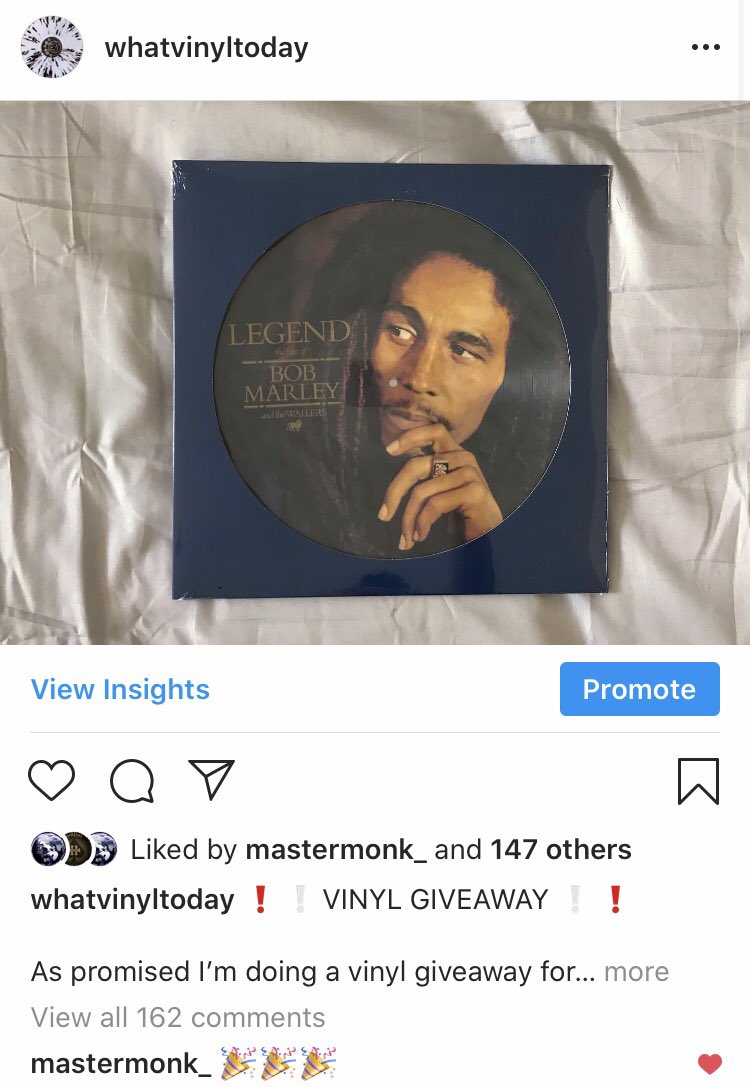 TodayVinyl's tweet photo. Hi Guys 👋🏼 I’m doing a vinyl giveaway on my Insta page @WhatVinylToday !! Head over there to check out the rules and to enter🎉 #vinyl #vinylgiveaway #Competition #freerecord #freevinyl #BobMarley https://t.co/bMvkknTc2M