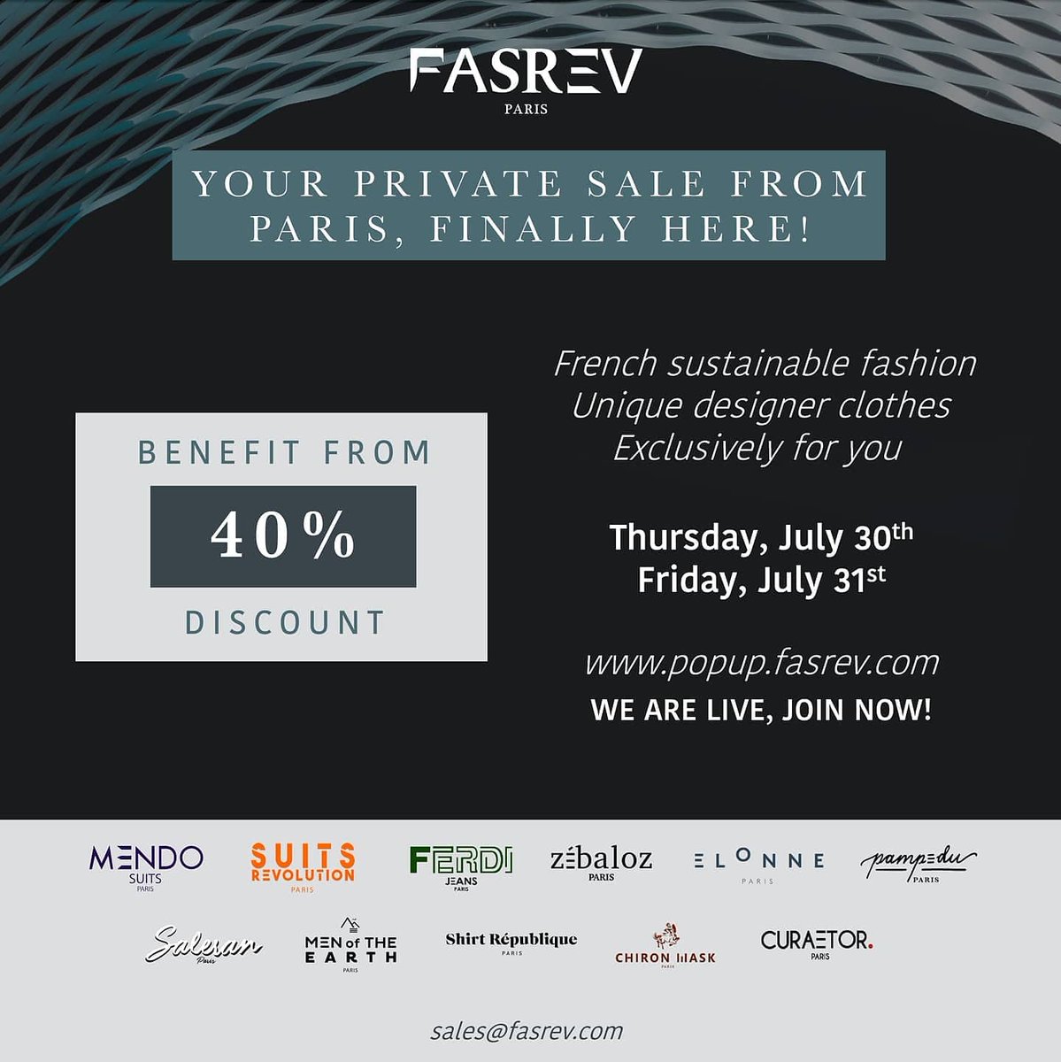 ElonneParis's tweet photo. It's time ! 
Go on https://t.co/BdcsqXtFIx 
Private sales of french sustainable fashion until tomorrow ! https://t.co/XzWa9UNvf4