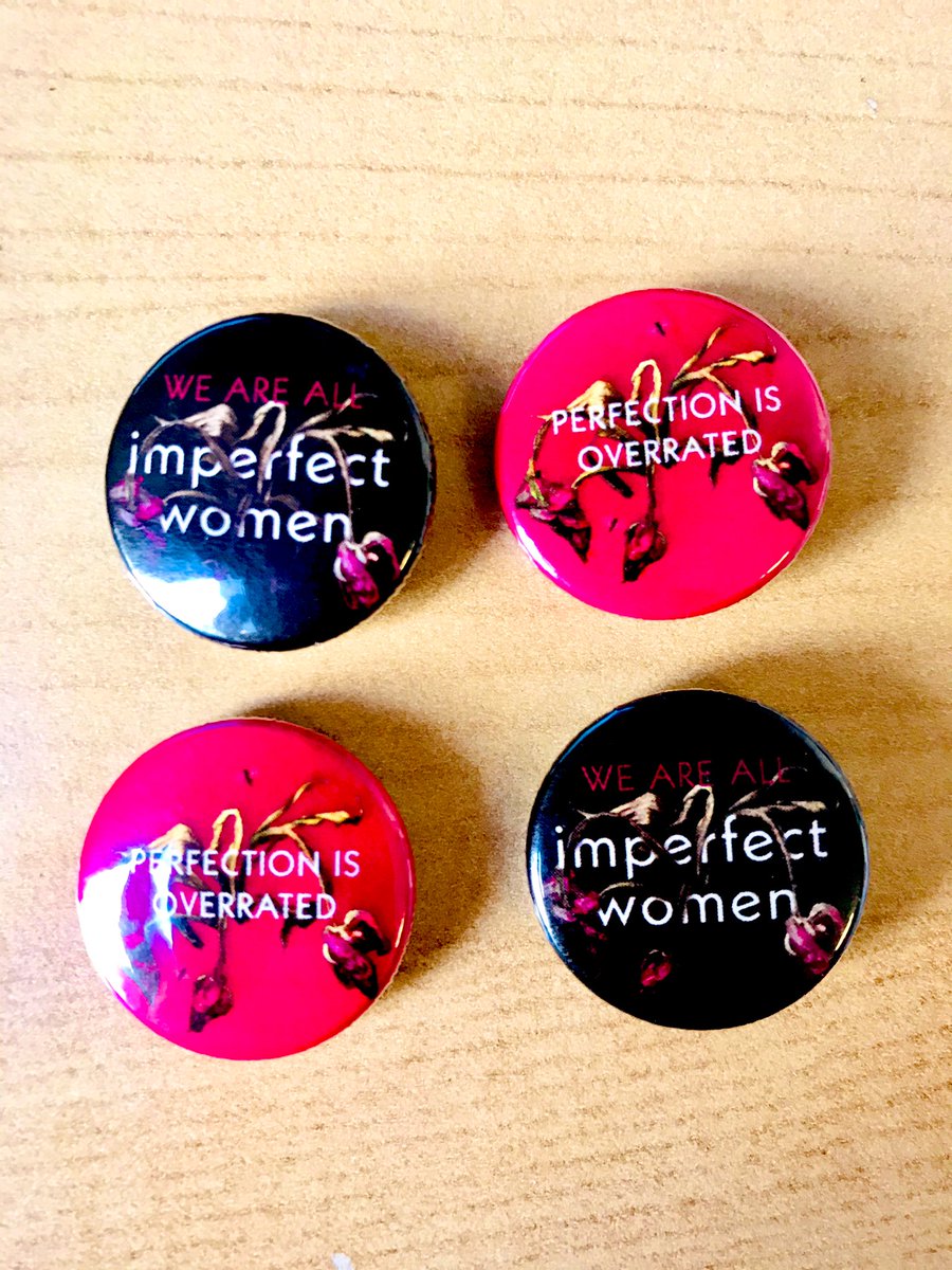 Oh my goodness look at what has just arrived! Perfect badges for a perfect book #ImperfectWomen