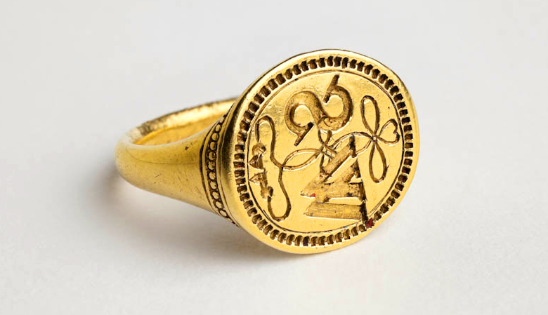 1) A thread of fate and fortune that will make you ask "..can it really be?" A little-known treasure of glittering gold whose discovery almost seems to defy belief. This gold signet ring was unearthed by a farm labourer at the edge of a sleepy English churchyard in 1810...