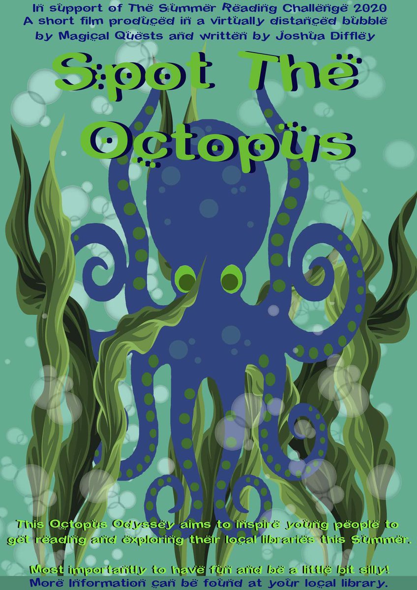 "Spot the Octopus" the film being released this Friday to support the UK Library Services and the Summer Reading Challenge. To order your copy get in touch now!
<a href="/ASCELUK/">ASCEL</a> <a href="/readingagency/">The Reading Agency</a> #SummerReadingChallenge