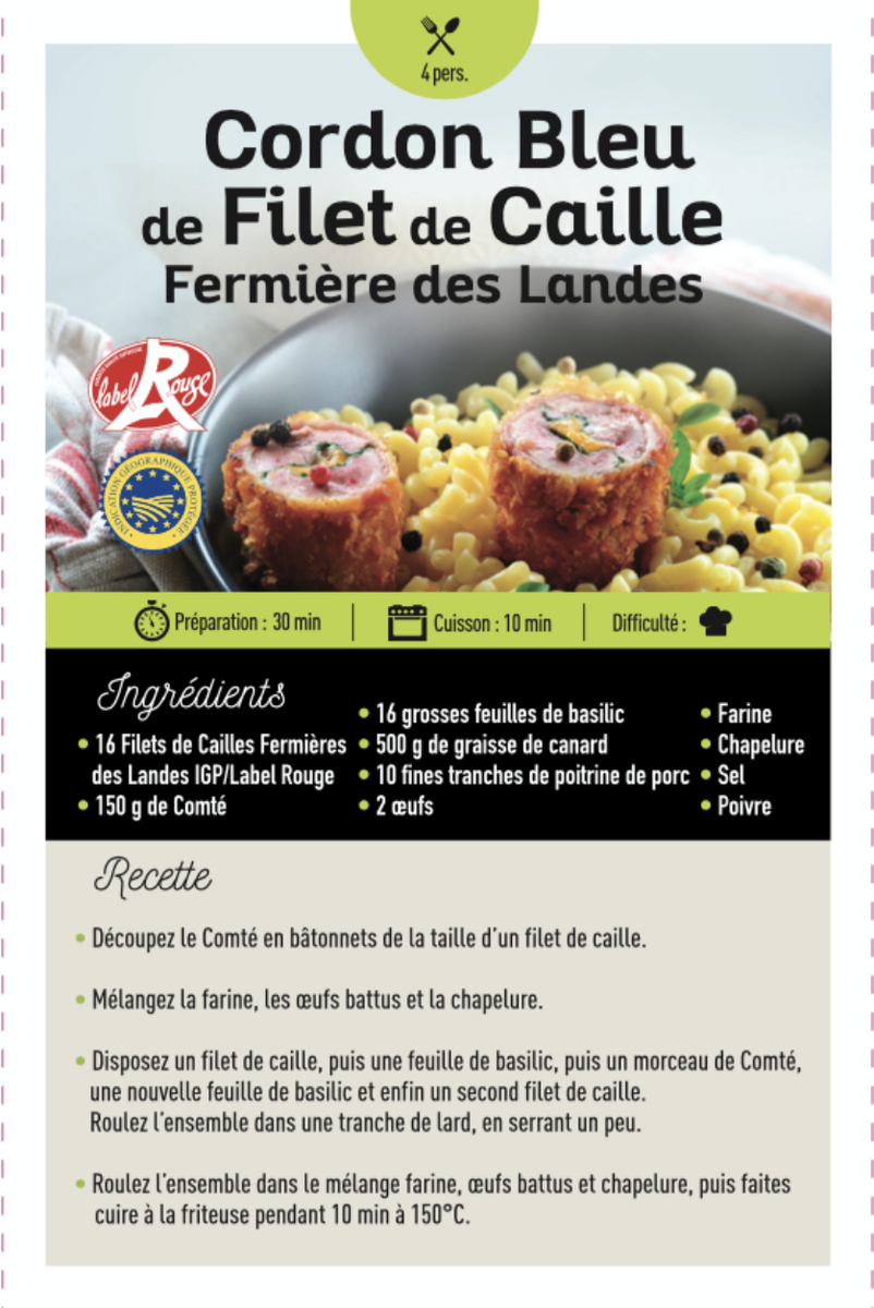 qualitelandes's tweet photo. [ Missions Ambassadeurs ] Une des recettes issues de la mini-brochure Volailles Fermières des Landes, disponible dans le pack-ambassadeur Qualité Landes et permettant au consommateur de mieux découvrir l'univers des Volailles Fermières des Landes Label Rouge et IGP https://t.co/ZQxe7SKVar