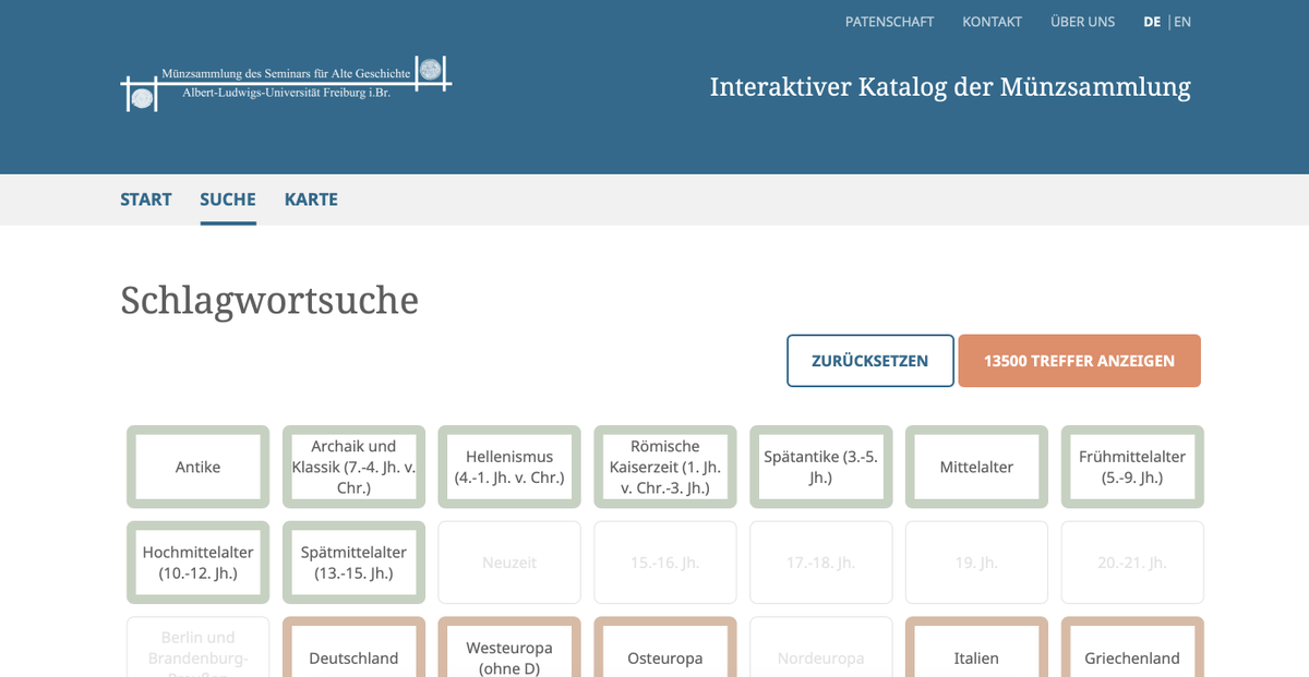 caementaria's tweet photo. Nach einer Covid-Pause geht es  an der @UniFreiburg wieder voran mit der Münzdigitalisierung: Heute konnten wir die 13500. Münze online stellen! Unser Dank gilt wie immer unseren fleißigen Hiwis und @KarstenDahmen @WeisserBernhard @numid_verbund @jotef @JohEberhardt u.v.a. https://t.co/arEnnW7ri1